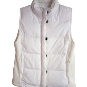 GAP Quilted White Winter Vest